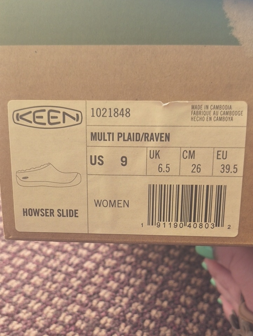 Keen Women's Plaid Slip-On Slippers - Multi-Color plaid, Sz 9 NWT - Picture 10 of 10